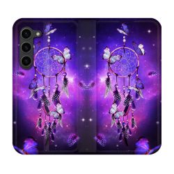 Housse Cuir Portefeuille Pour Samsung Galaxy S23 Plus Zen Attrape Reve Papillon