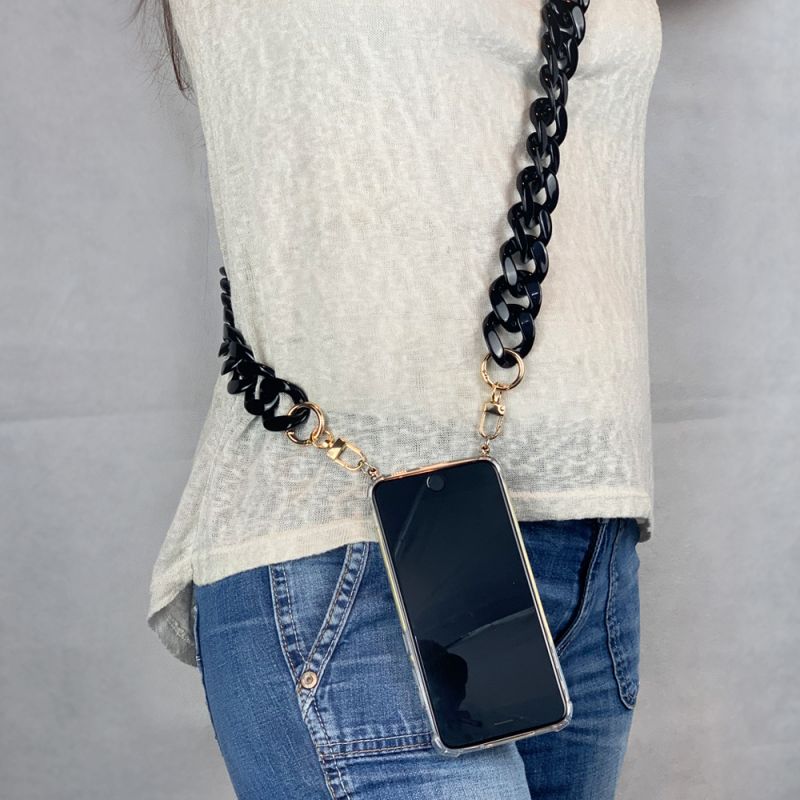 Lanière / Bandoulière / Cordon Anneaux Noir