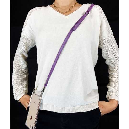 Lanière / Bandoulière / Cordon Cuir 2 Violet