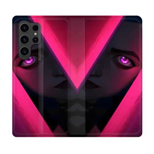 Housse Cuir Portefeuille Pour Samsung Galaxy S23 Ultra Arcane Jynx Rose