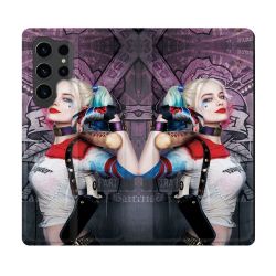 Housse Cuir Portefeuille Pour Samsung Galaxy S23 Ultra Harley Quinn Batte