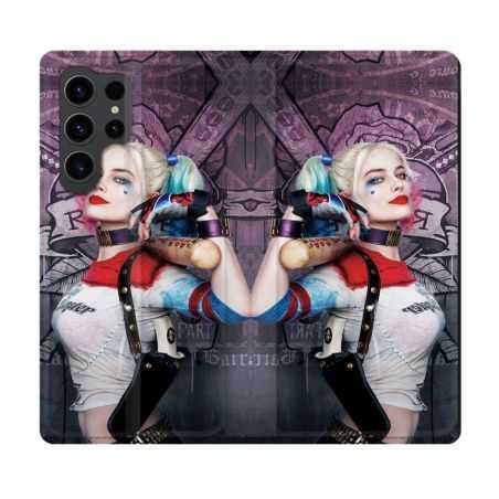 Housse Cuir Portefeuille Pour Samsung Galaxy S23 Ultra Harley Quinn Batte