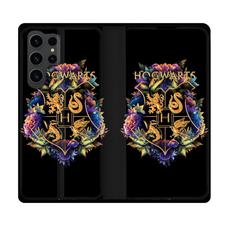 Housse Cuir Portefeuille Pour Samsung Galaxy S23 Ultra Harry Potter Hogwarts