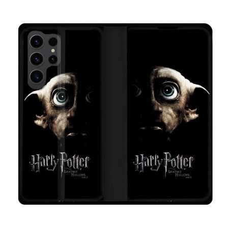 Housse Cuir Portefeuille Pour Samsung Galaxy S23 Ultra Harry Potter Hollows Dobby