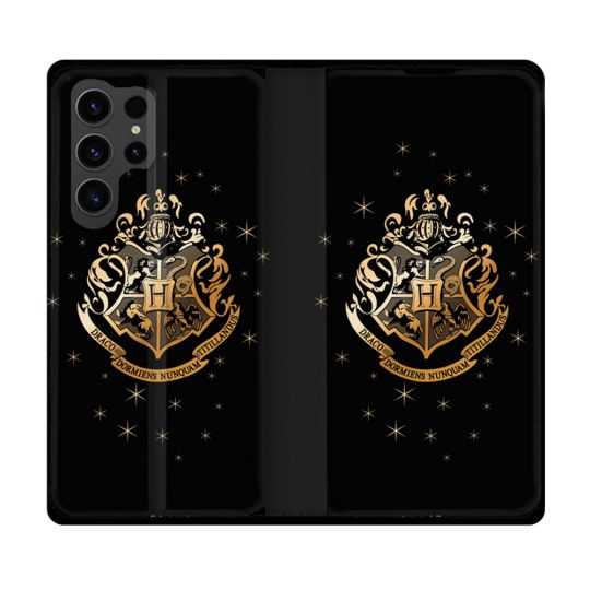Housse Cuir Portefeuille Pour Samsung Galaxy S23 Ultra Harry Potter Poudlard