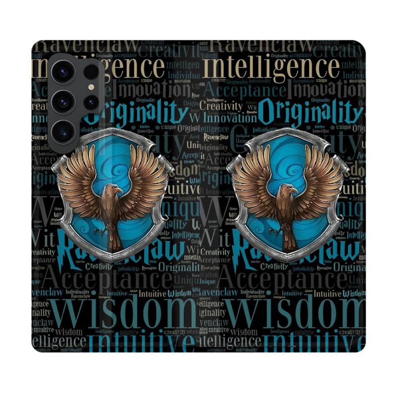 Housse Cuir Portefeuille Pour Samsung Galaxy S23 Ultra Harry Potter Serdaigle