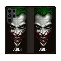 Housse Cuir Portefeuille Pour Samsung Galaxy S23 Ultra Joker Noir