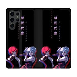 Housse Cuir Portefeuille Pour Samsung Galaxy S23 Ultra Manga Assassination Classroom Duo
