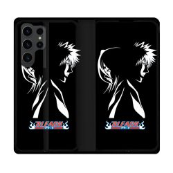 Housse Cuir Portefeuille Pour Samsung Galaxy S23 Ultra Manga Bleach Duo