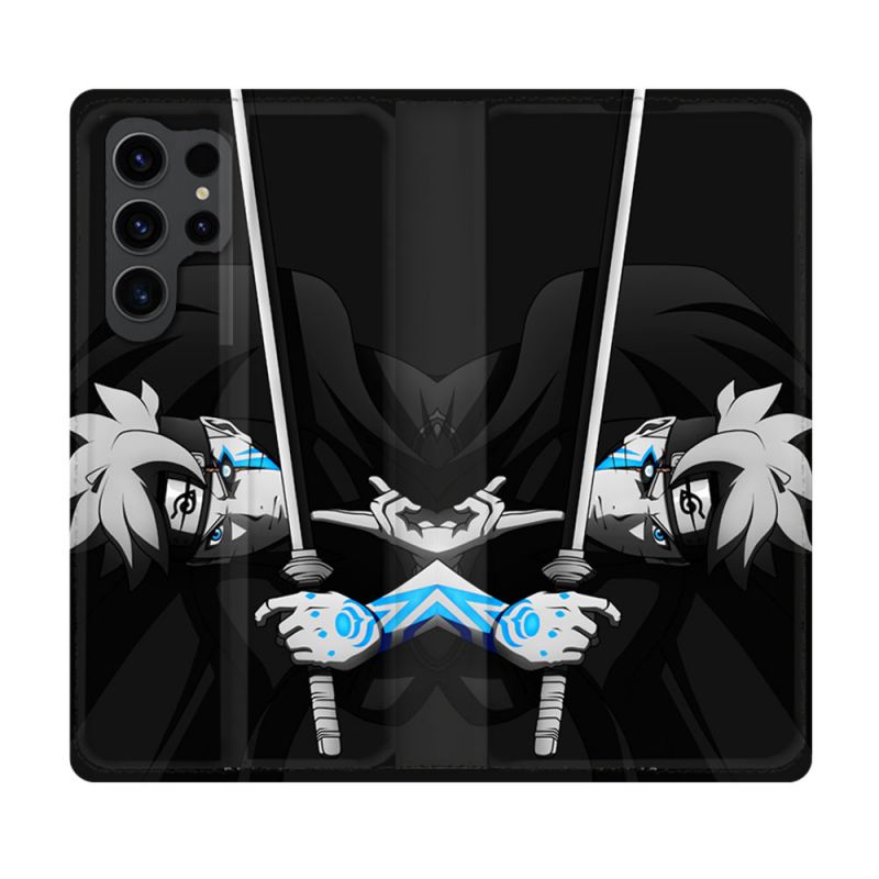 Housse Cuir Portefeuille Pour Samsung Galaxy S23 Ultra Manga Boruto Epée