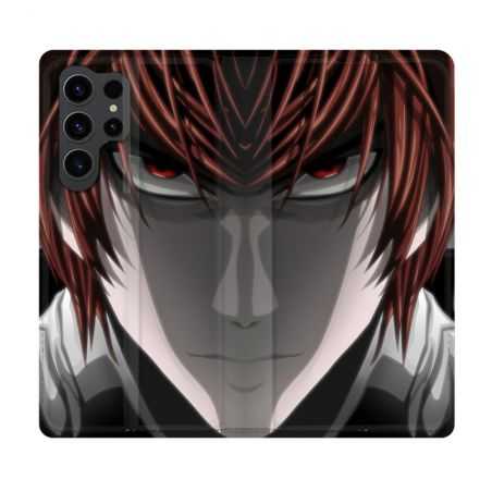 Housse Cuir Portefeuille Pour Samsung Galaxy S23 Ultra Manga Death Note Kira