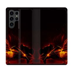 Housse Cuir Portefeuille Pour Samsung Galaxy S23 Ultra Manga Demon Slayer Electric