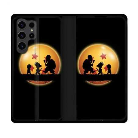 Housse Cuir Portefeuille Pour Samsung Galaxy S23 Ultra Manga Dragon Ball Vintage