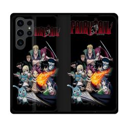 Housse Cuir Portefeuille Pour Samsung Galaxy S23 Ultra Manga Fairy Tail Logo Team