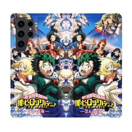 Housse Cuir Portefeuille Pour Samsung Galaxy S23 Ultra Manga My Hero Academia Affiche