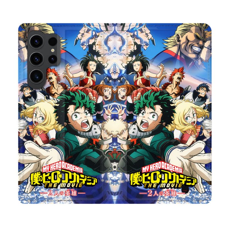 Housse Cuir Portefeuille Pour Samsung Galaxy S23 Ultra Manga My Hero Academia Affiche