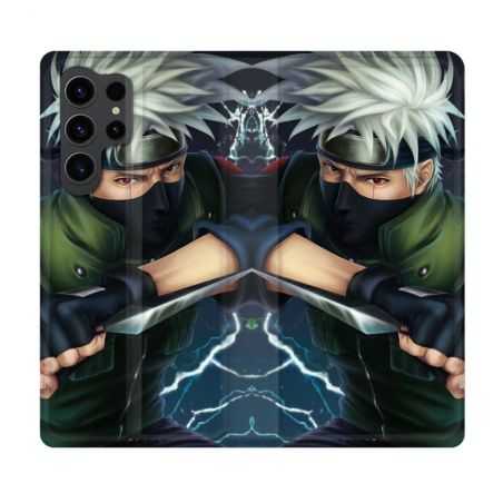 Housse Cuir Portefeuille Pour Samsung Galaxy S23 Ultra Manga Naruto Kakashi