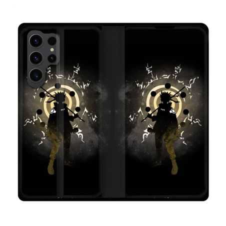 Housse Cuir Portefeuille Pour Samsung Galaxy S23 Ultra Manga Naruto Sage