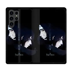 Housse Cuir Portefeuille Pour Samsung Galaxy S23 Ultra Manga Naruto Sasuke Itachi