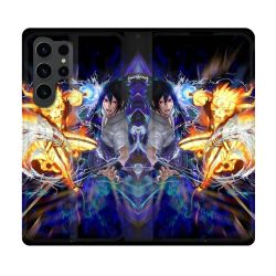 Housse Cuir Portefeuille Pour Samsung Galaxy S23 Ultra Manga Naruto VS