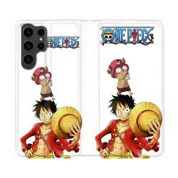 Housse Cuir Portefeuille Pour Samsung Galaxy S23 Ultra Manga One Piece Chopper