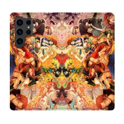 Housse Cuir Portefeuille Pour Samsung Galaxy S23 Ultra Manga One Piece Nakama