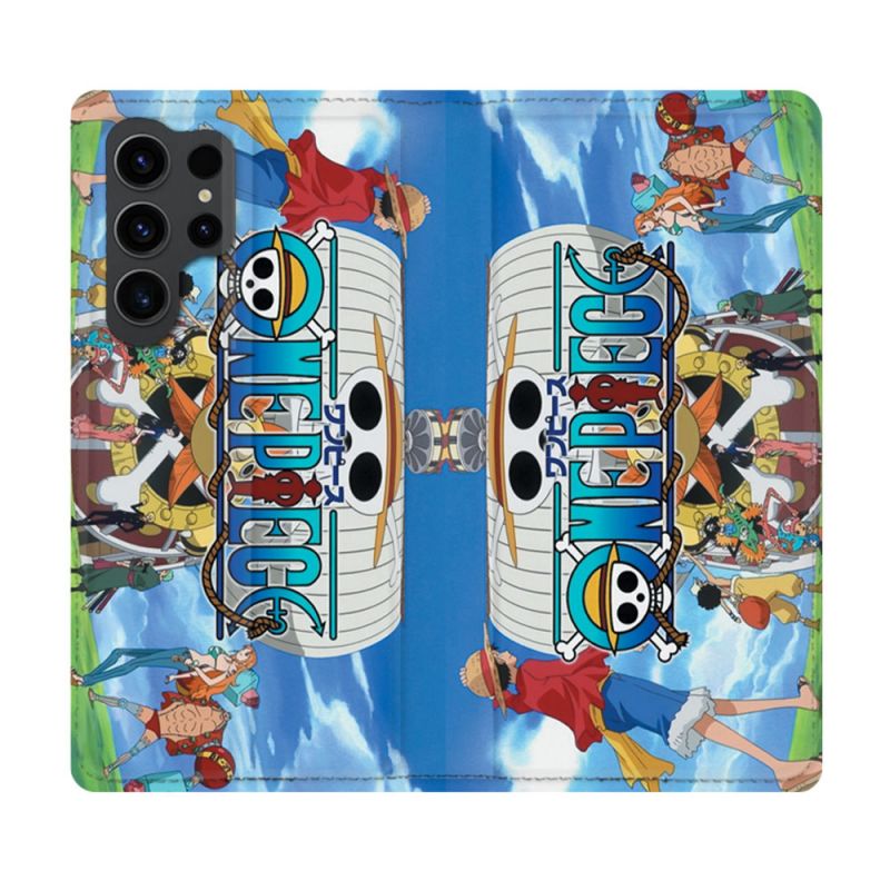 Housse Cuir Portefeuille Pour Samsung Galaxy S23 Ultra Manga One Piece Sunny