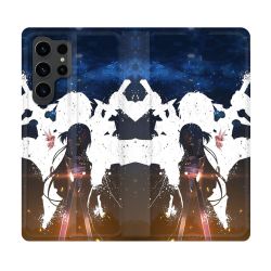 Housse Cuir Portefeuille Pour Samsung Galaxy S23 Ultra Manga SAO sword Art Online Asuna