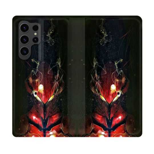 Housse Cuir Portefeuille Pour Samsung Galaxy S23 Ultra Manga Solo Leveling Igris