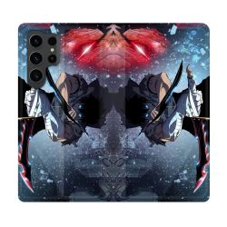 Housse Cuir Portefeuille Pour Samsung Galaxy S23 Ultra Manga Solo Leveling Sung Epee