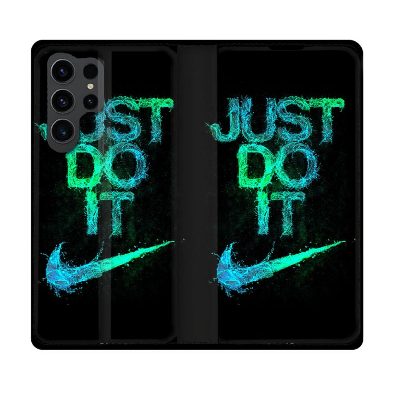 Housse Cuir Portefeuille Pour Samsung Galaxy S23 Ultra Nike Just Do It