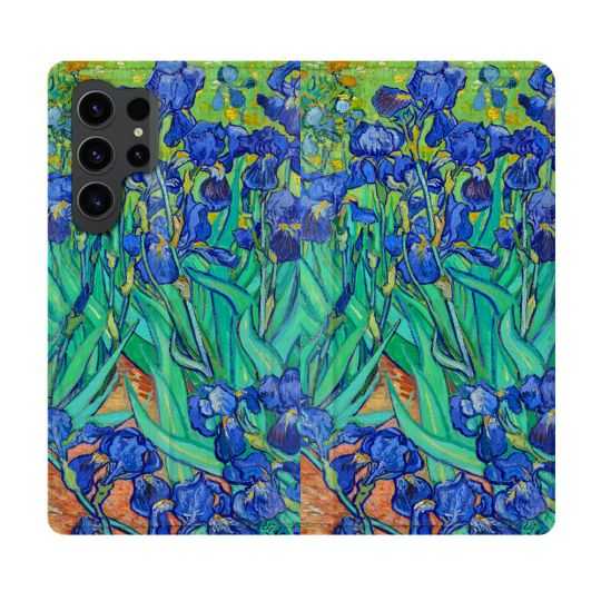 Housse Cuir Portefeuille Pour Samsung Galaxy S23 Ultra Peinture Iris