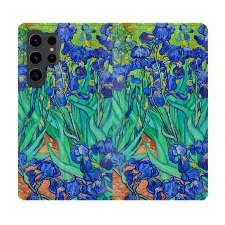 Housse Cuir Portefeuille Pour Samsung Galaxy S23 Ultra Peinture Iris