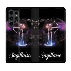 Housse Cuir Portefeuille Pour Samsung Galaxy S23 Ultra Signe Zodiaque 2 Sagittaire