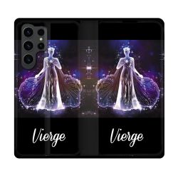 Housse Cuir Portefeuille Pour Samsung Galaxy S23 Ultra Signe Zodiaque 2 Vierge