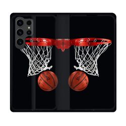 Housse Cuir Portefeuille Pour Samsung Galaxy S23 Ultra Sport Basket Panier