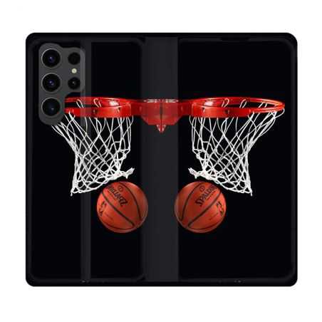 Housse Cuir Portefeuille Pour Samsung Galaxy S23 Ultra Sport Basket Panier