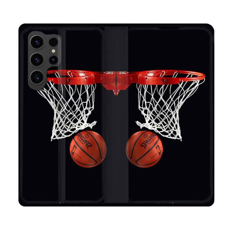 Housse Cuir Portefeuille Pour Samsung Galaxy S23 Ultra Sport Basket Panier