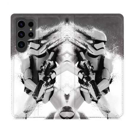 Housse Cuir Portefeuille Pour Samsung Galaxy S23 Ultra Star Wars - Trooper