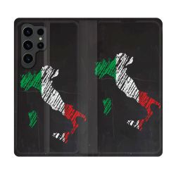 Housse Cuir Portefeuille Pour Samsung Galaxy S23 Ultra Voyage Italie Botte