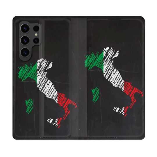 Housse Cuir Portefeuille Pour Samsung Galaxy S23 Ultra Voyage Italie Botte