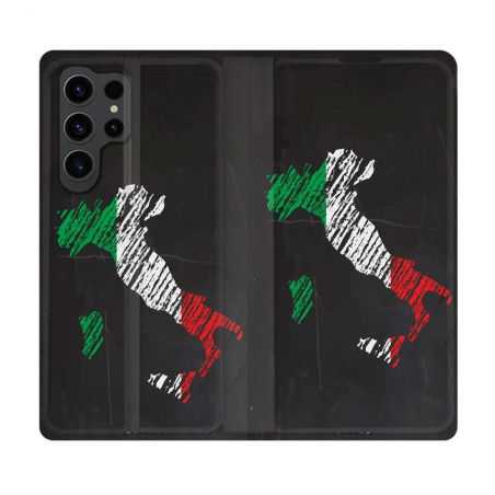 Housse Cuir Portefeuille Pour Samsung Galaxy S23 Ultra Voyage Italie Botte