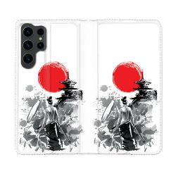 Housse Cuir Portefeuille Pour Samsung Galaxy S23 Ultra Voyage Japon Femme