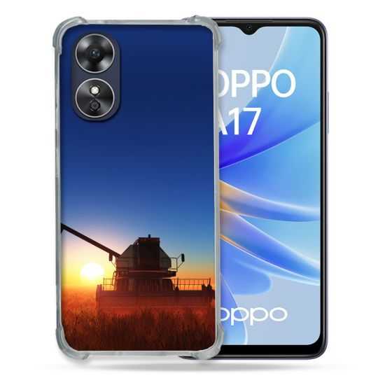 Coque Renforcée Pour Oppo A17 Agriculture Moissonneuse Soleil