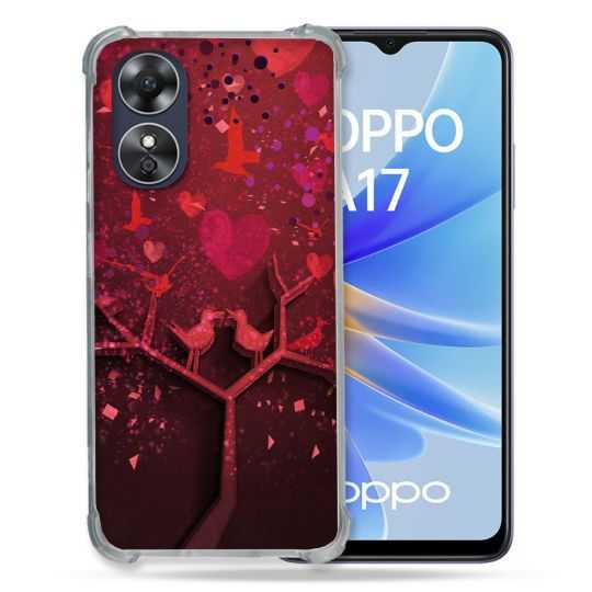 Coque Renforcée Pour Oppo A17 Amour Arbre