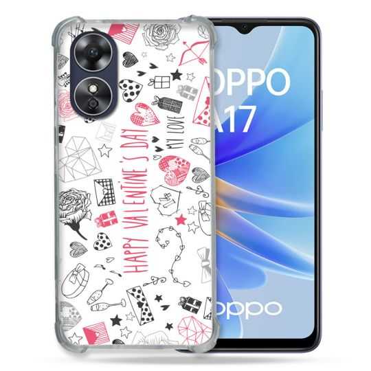 Coque Renforcée Pour Oppo A17 Amour Valentines