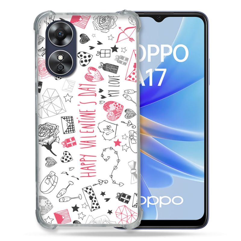 Coque Renforcée Pour Oppo A17 Amour Valentines