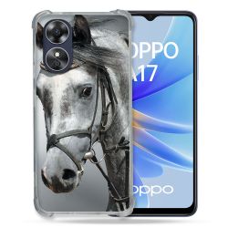 Coque Renforcée Pour Oppo A17 Animal Cheval Blanc