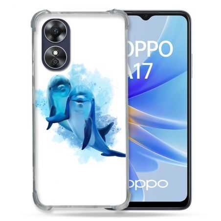 Coque Renforcée Pour Oppo A17 Animal Dauphin Duo
