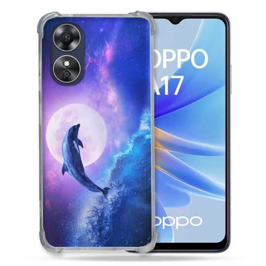 Coque Renforcée Pour Oppo A17 Animal Dauphin Vague
